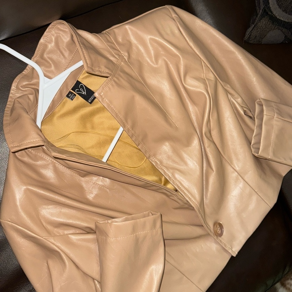 cropped jacket - Pleather